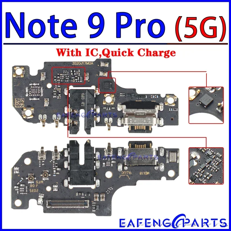 Usb Dock Connector Charger Port for Xiaomi Redmi Note 9C 9T 9S 9 9A Pro 4G 5G Charging Board Module Ports