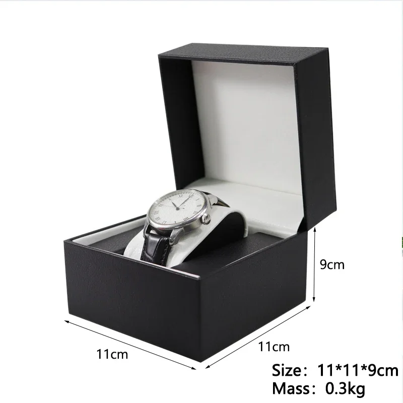 Free Custom Logo Text Watch Case Gift Packaging Special Car Line Flip PU Leather Storage Watch Box Display Brand Organizador