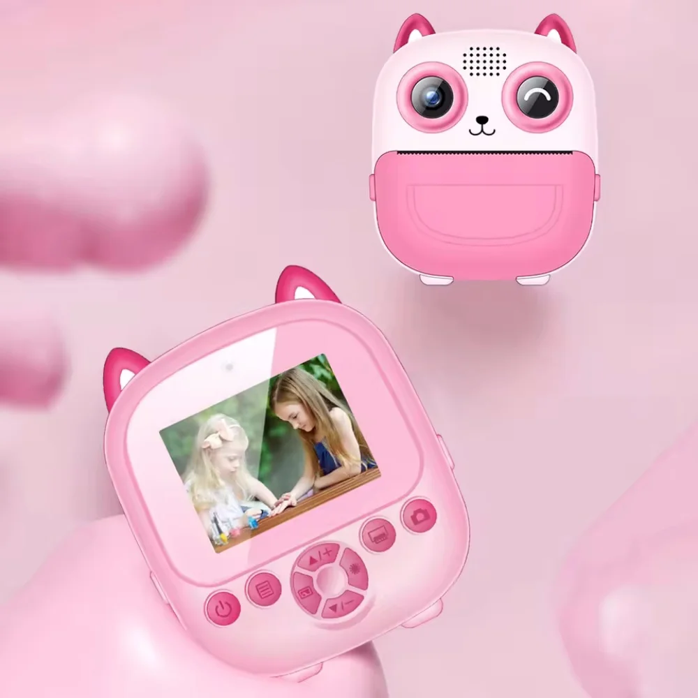 Aparat Cyfrowy dla Dzieci Natychmiastowy Druk Termiczny Aparat do Natychmiastowego Druku Zdjęć Zabawki Wideo + Karta Pamięci 32G — zdjęcie produktu 3