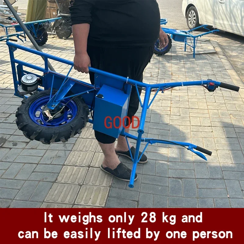 عربة اليد الكهربائية الجديدة سلسلة عربة اليد الزراعية محرك تسلق الجبال نقل البستان عالي القوة