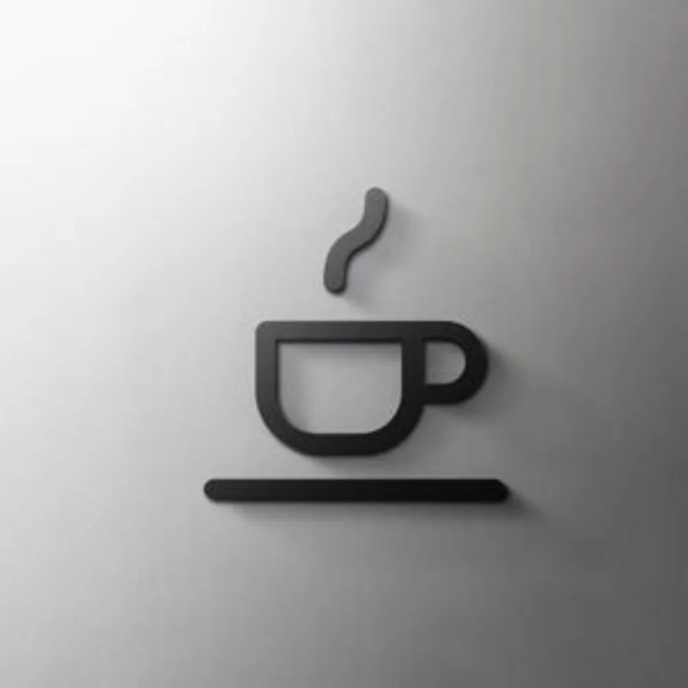 Cafe Restroom Sign 3D Acrylic Self Adhesive Door Sign for Restaurant Hotel Wayfinding