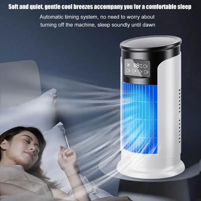 J1HF Portable Air Conditioner Fan Sprayer Humidification Air Cooling Fan Humidifier