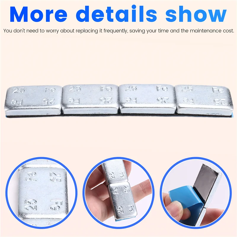 

75Pcs Car Wheel Balancer Car Tire Bar Tyre Motorcycle Tools Balancer Kit Any Stick-On Tire Tyre Wheel Balance Weight