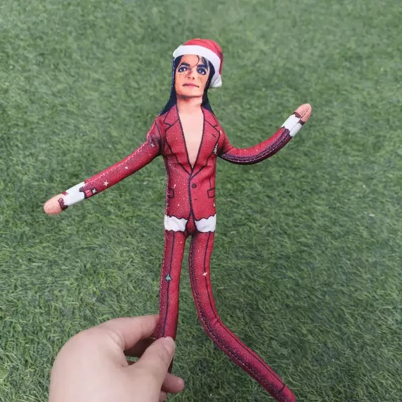 Poupée articulée de Noël, modèle Michael Jackson, cadeau de décoration pour les fêtes, objet décoratif abstrait, souvenir.