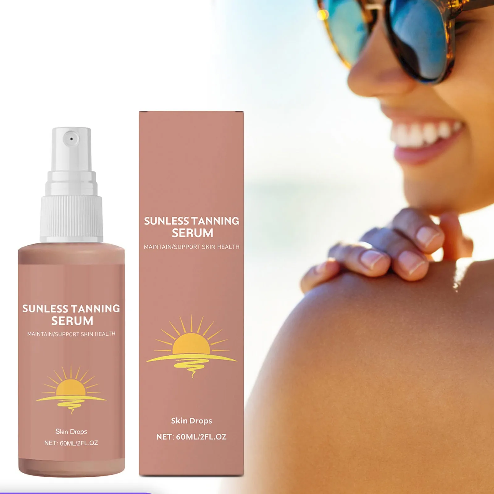 

Herbal Sunless Tanning Lotion Serum Promote Melanin Production Natural Bronzer Darker Against Sunburn Self Tanner Drops Liquid