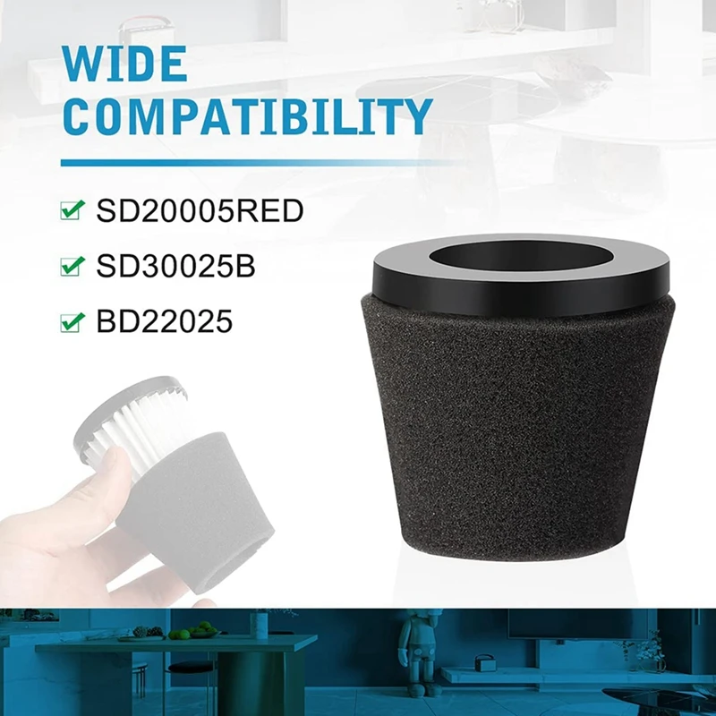 Ersatz filter für Schmutz teufel Skorpion Hands taub sauger Stil f117, im Vergleich zu Teilen ad40117 (4er Pack)