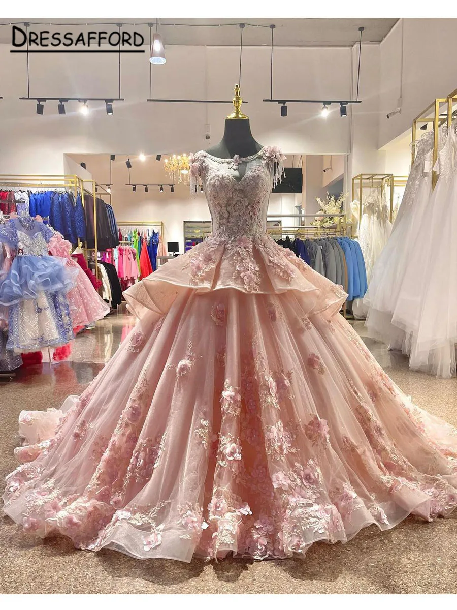 Công Chúa Ren Hồng Táo Quinceanera ĐẦM ĐÍNH HẠT Promise Ngọt Mẹ Con Gái Tiệc Sinh Nhật Đầm