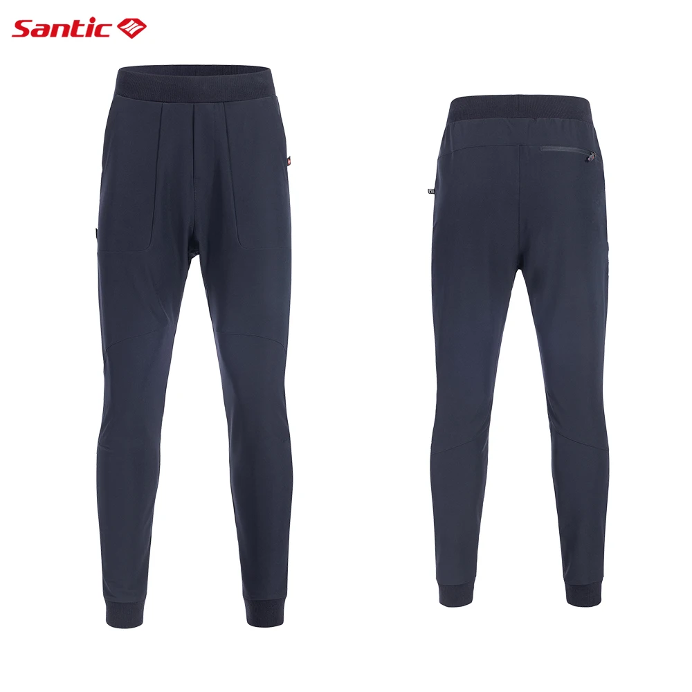 Santic Cycling Pants Men\'s Outdoor Summer Breathable Casual Bicycle Clothing Hiking Climbing Running Sport Trousers Long Pants