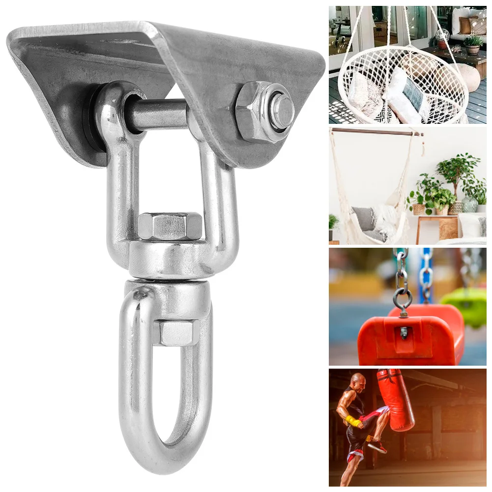 Swing Fixed Plate, Stainless Steel Rotatable Hammock Swing Hanger Hook Fixed Plate Hanging Chair Kit Accessory