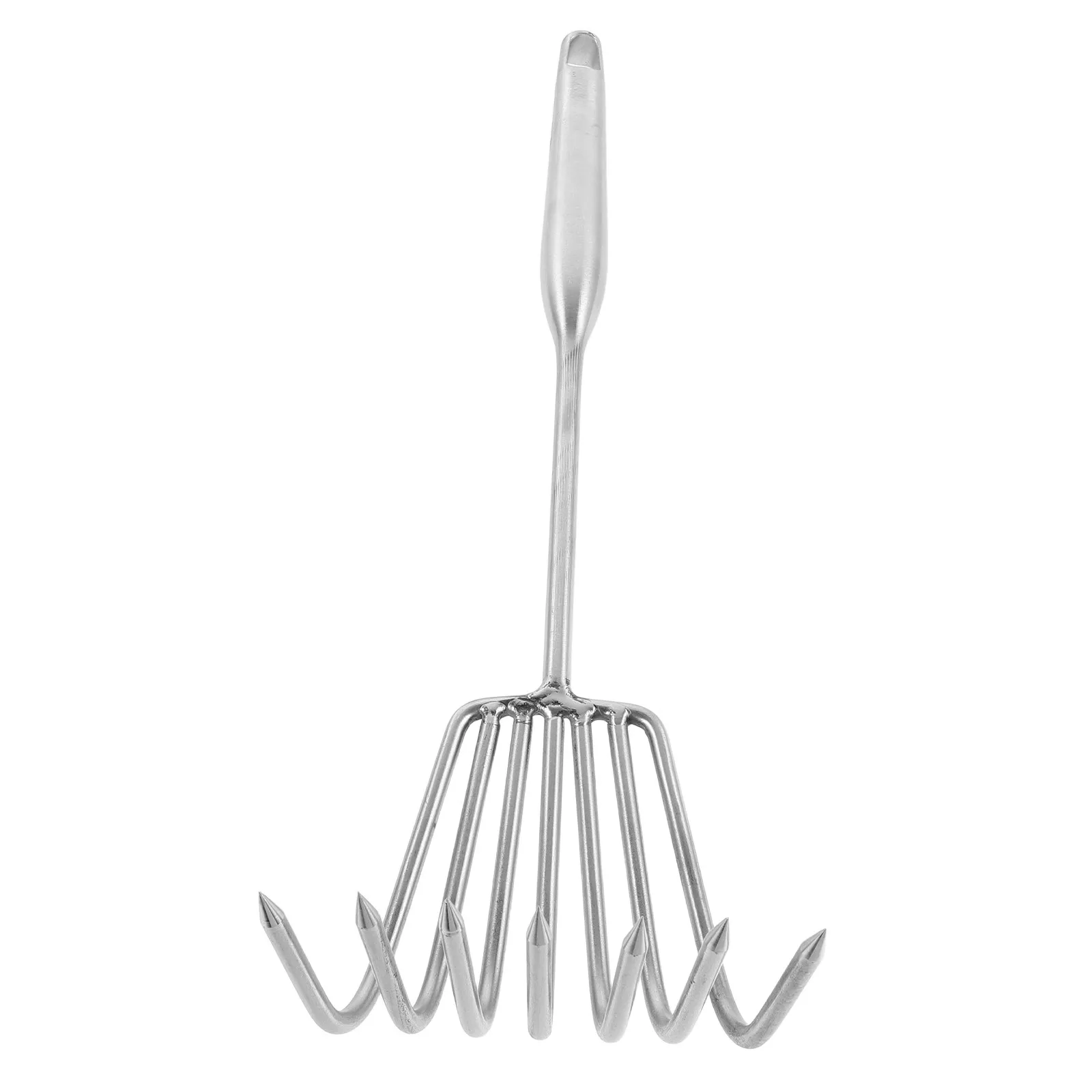 Stainless Steel Handheld Claw Rake 7-Tine Beach Sifting Rake Clam Digging Tool Garden Soil Loosening Shell Collecting