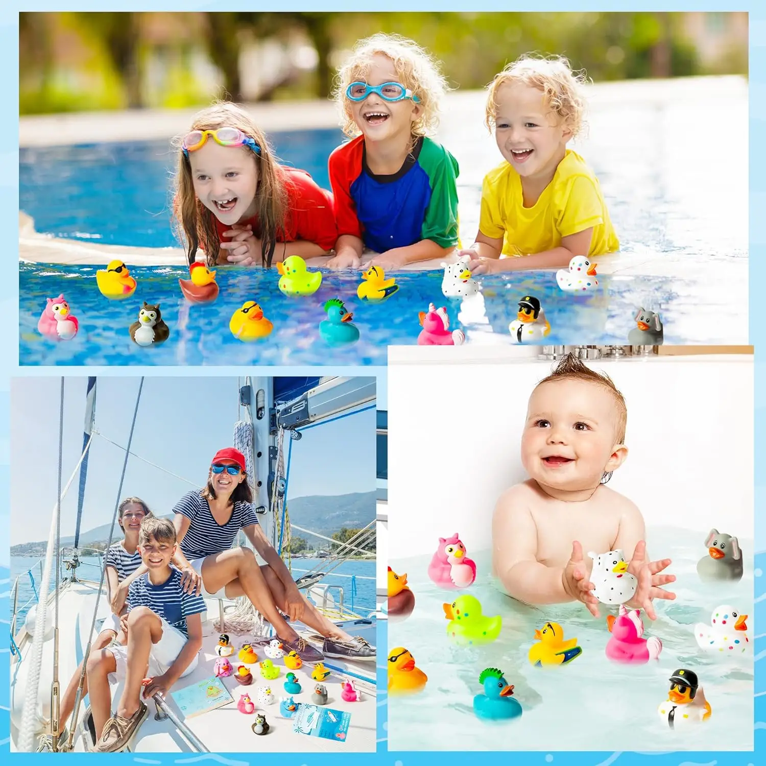 Mini Rubber Duck Multi-colored Rubber Ducks for Cruise Ships Cruise Ducks for Hiding with Tags For Summer Party Favors view 4