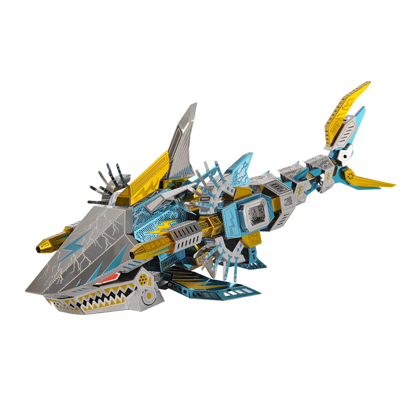 

Colorful Stainless Steel 3D Metal Puzzle "Deep Sea Tiger Shark", DIY Manual Creating Model Toy, Collect Ornament,XT64