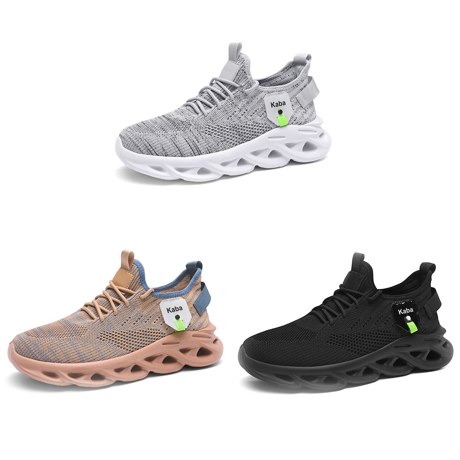 Men's Flying Weave Running Shoes Breathable Mesh Sneakers Lightweight Casual Walking Shoes Non‑Slip Athletic Gym Sports Shoes