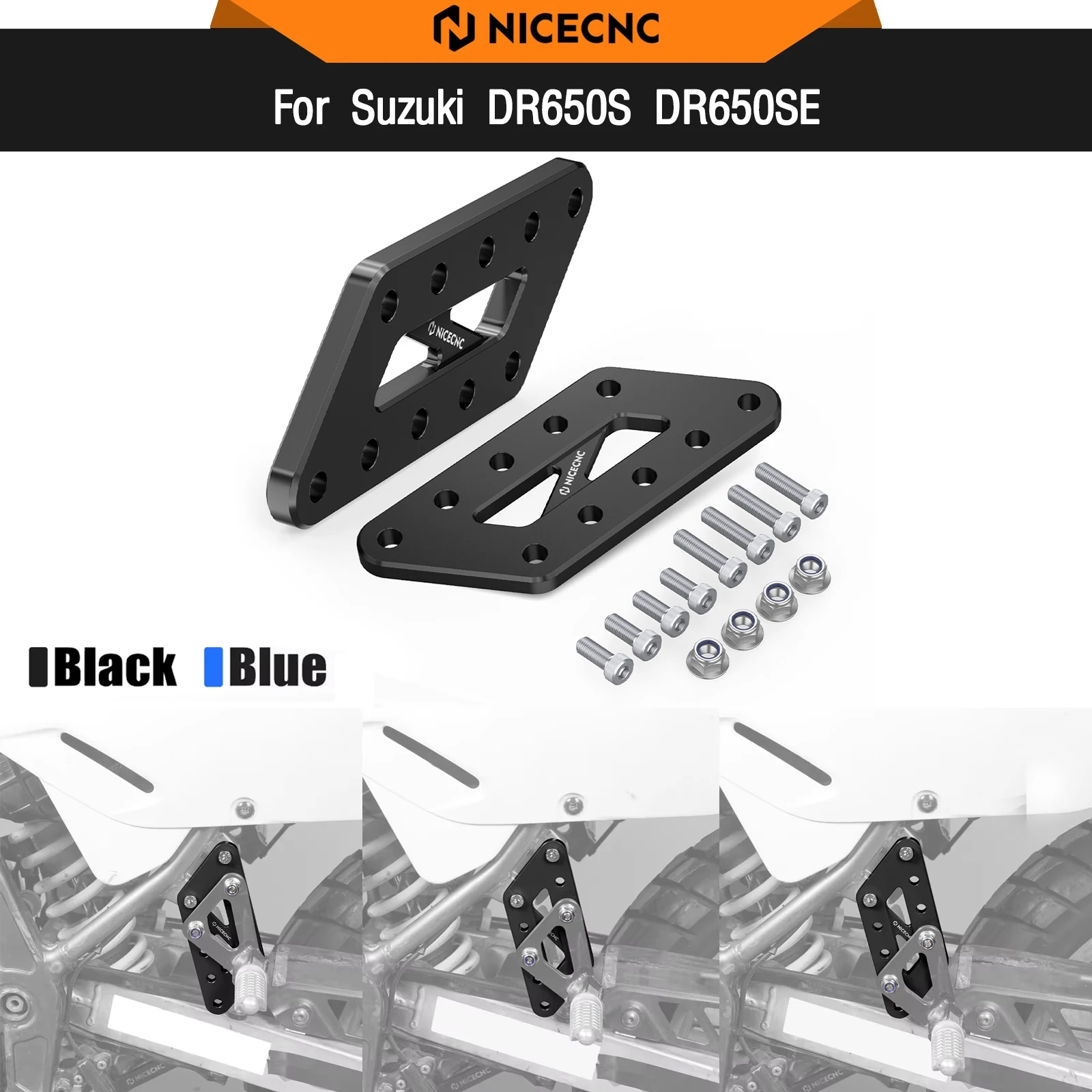 

Passenger Foot Peg Relocation Brackets For Suzuki 1996-2024 DR650S DR650SE DR650S/SE DR 650 S DR 650 SE DR650 S DR650 SE