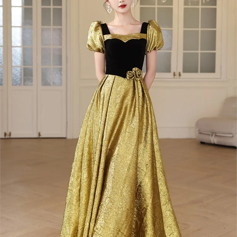 Banquet temperament host light luxury niche dress