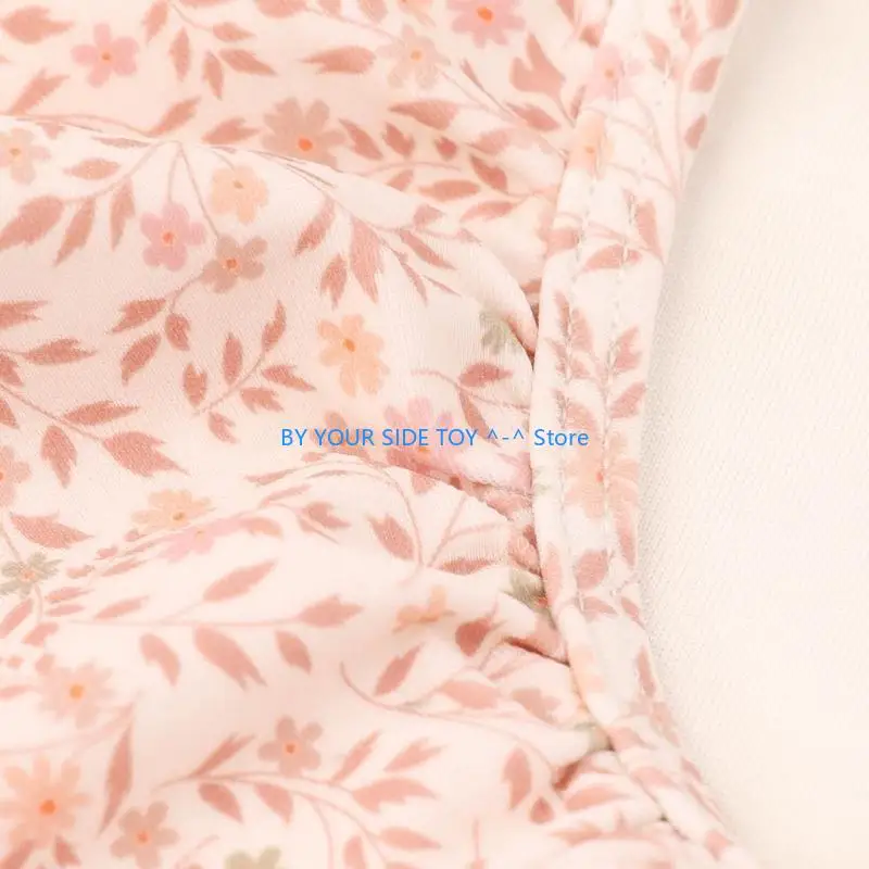 2Pcs Baby Swimwear Split UPF50+ Sleeveless Flower Print Toddlers Swimsuit Girls Set for Beach Travel U6XE