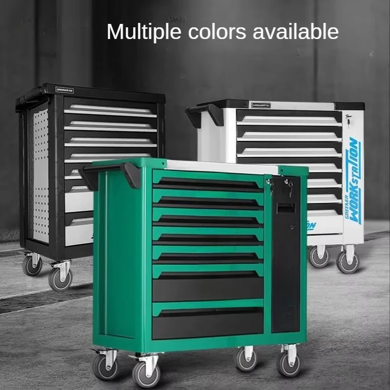 Heavy-duty Tool Truck Auto Repair Workshop Tool Cabinet Hardware Toolbox Multi-function Cart Repair Iron Drawer