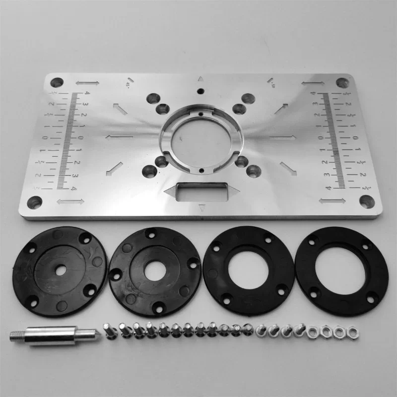 Multifunctional Aluminum Router Milling Table Insert Plate Trimmer Engraving Machine Woodworking Bench   Tools