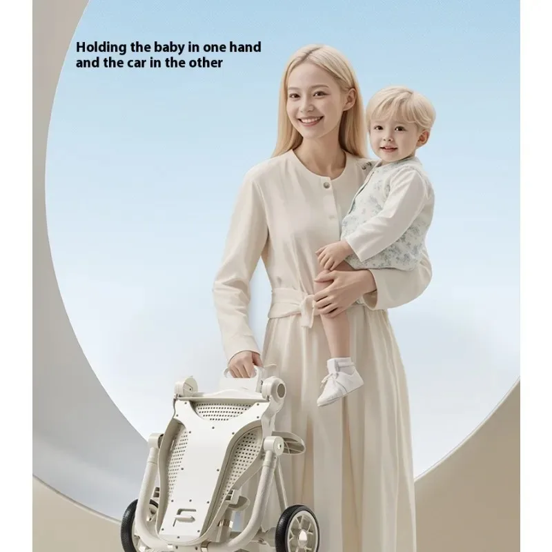 

Ultra-Light Baby Stroller - Foldable Portable Pushchair with Reclining Seat Perfect Walking Companion for Outings