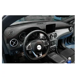 Custom Car Dashboard Cover Wrap in Alcantara for Mercedes Benz A Class GLA CLA 2015 2016 2017 2018 2019 Shade Cushion Pad