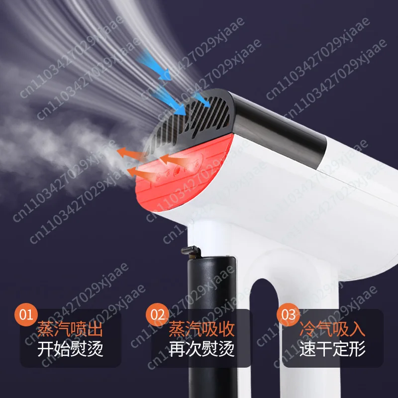 Portable Handheld Vacuum Steamer Steam Iron Powerful Suction Rapid Wrinkle Removal Cleaning Device