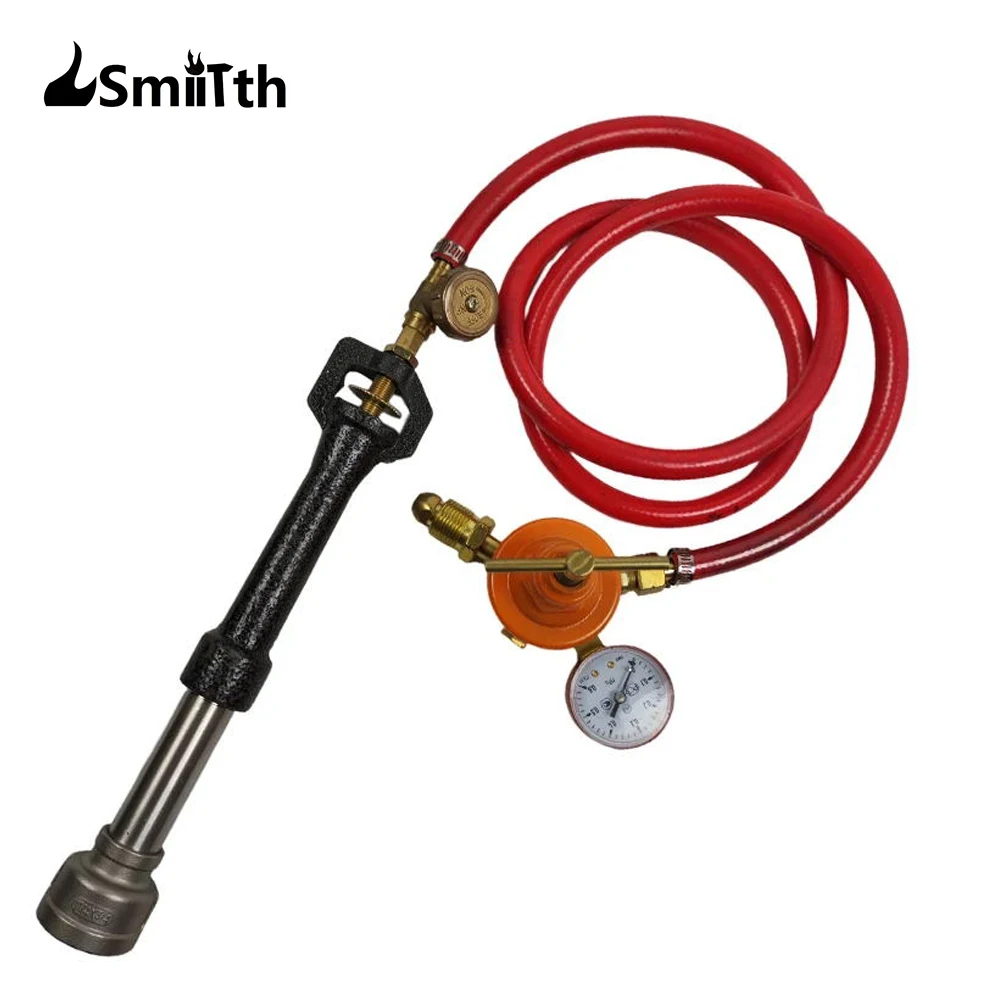 

LSMIITTH Propane Gas Forge Burner Blacksmith Knife Making Melt Furnace With Air Choke Assembly Flame Control System Replacement