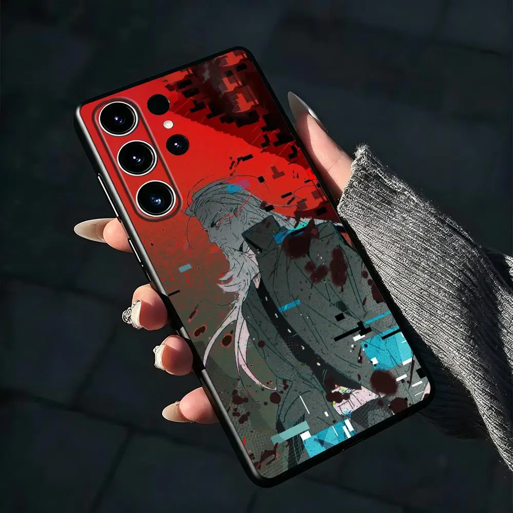 anime GOLDEN KAMUY Phone Case For Samsung Galaxy S26 S25 S24 S23 S22 S21 S20 Plus Ultra Fold A Soft Black