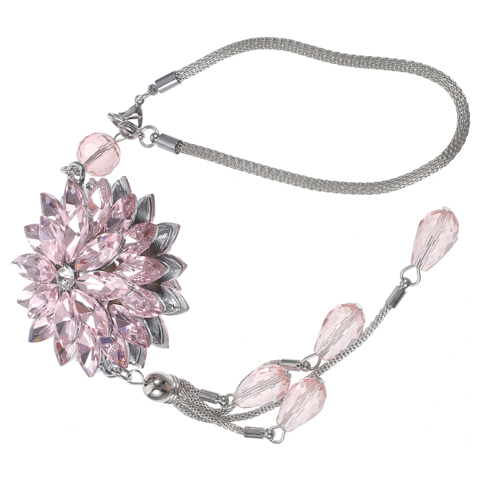 

Crystal Car Pendant High Quality Crystal Camellia Hanging nament Interior Decor Rear View Mirror Long Lasting Durable Use Unique