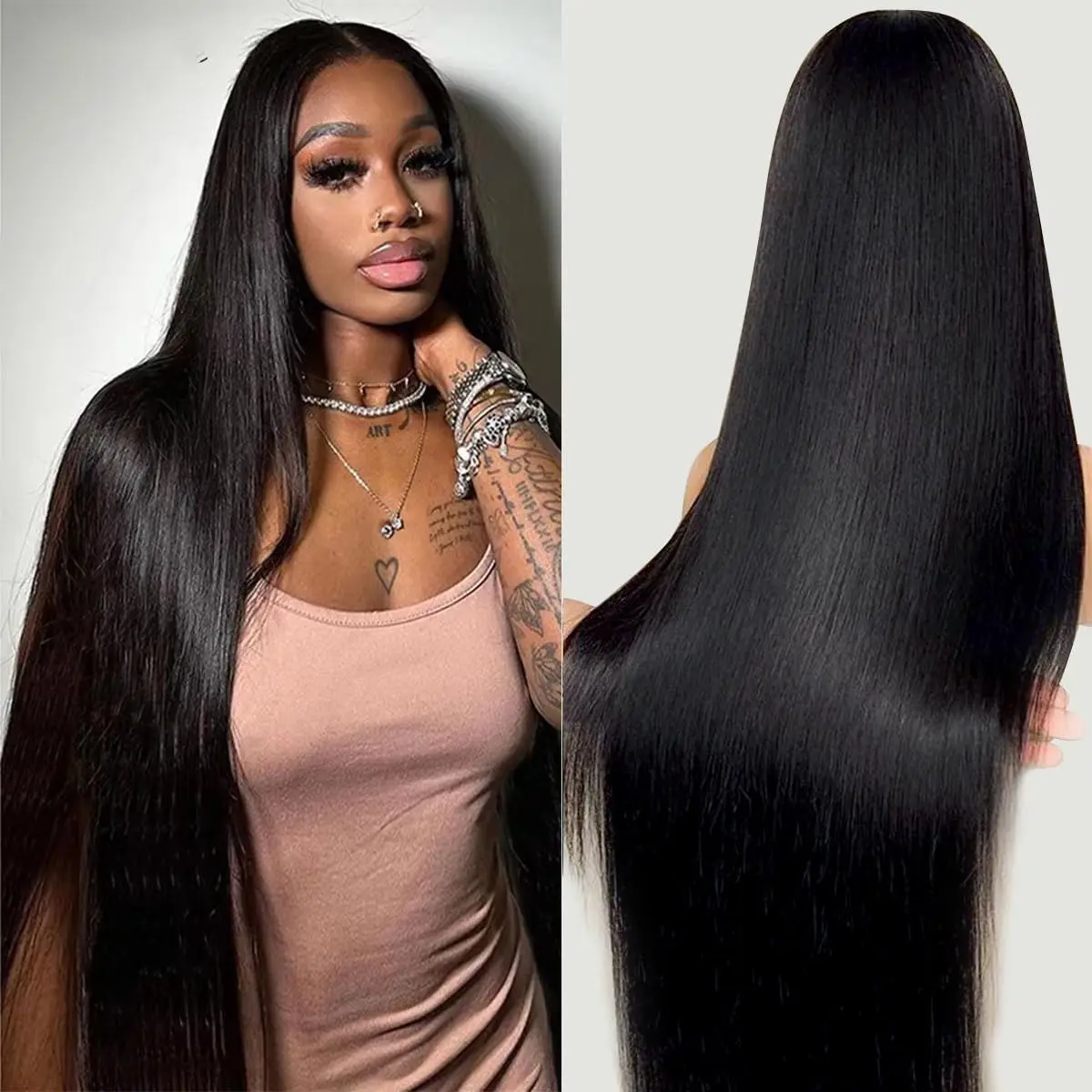 13x6 hd lace frontal human hair wig for women choice 30 40 Inch lace front Bone straight transparent preplucked wigs on sale