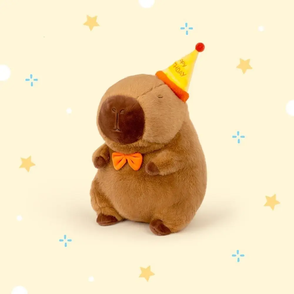 Chapeau d'Anniversaire Capybara en Peluche Douce pour Fille, Ornements de Dessin Animé Mignon