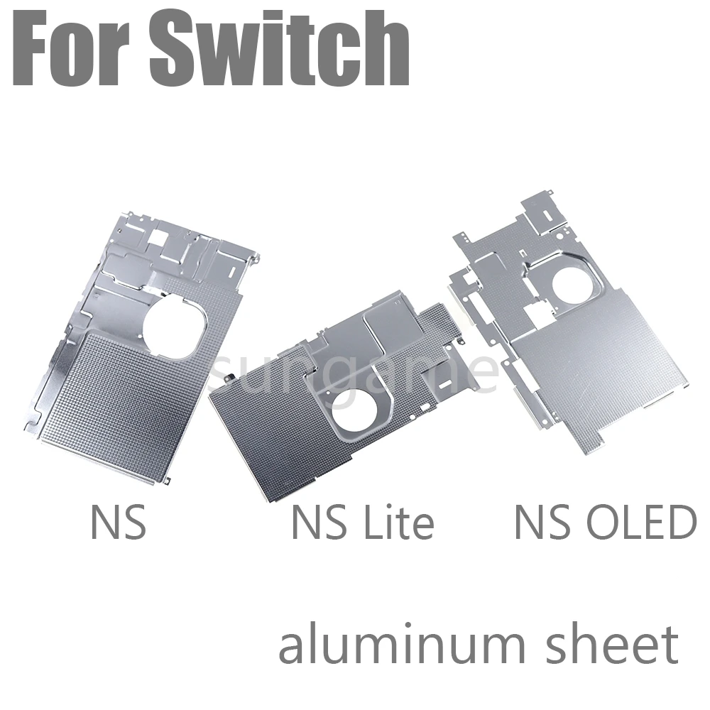 2pcs For Switch Lite/OLED Metal Heat Sink Aluminum Back Cover Sheet Iron Host Case Shield Heatsink For NS Console