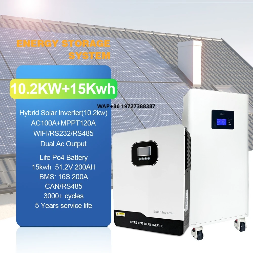 For Suoer New Trend 10.2kw Hybrid Inverter Home Solar Energy System with 15Kwh Battery MPPT Controller