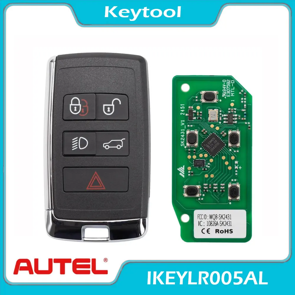 Autel IKEYLR005AL Universal Samrt Key for Land Rover Smart Remote Key 315/433 MHz 5 Buttons for KM100/IM508S/IM608 Programmer