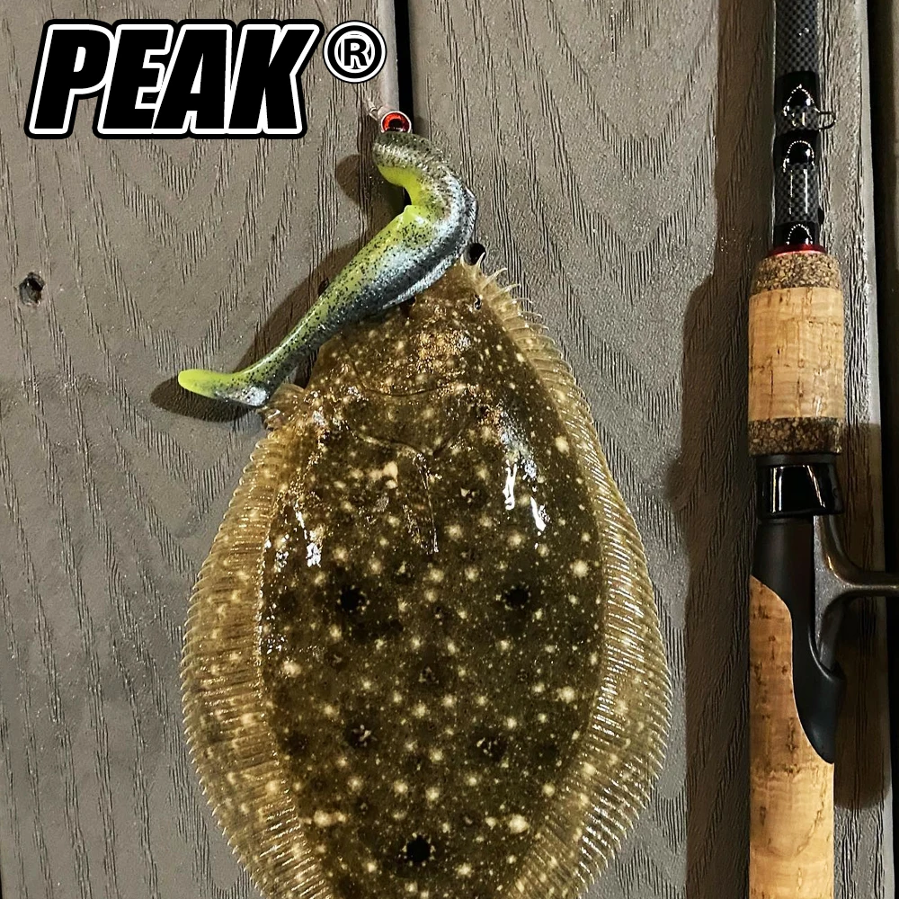 PEAK 80mm Floating Soft Lures Baits Fishing Lure Leurre Shad Double Color Silicone Bait T Tail