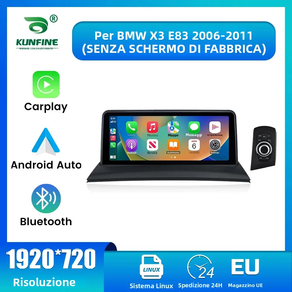 Disponibile in magazzino nell'UE: autoradio da 10,25 pollici per BMW X3 E83, modelli 2006, 2007, 2008, 2009, 2010, 2011, sistema Linux, autoradio multimediale con GPS, navigatore, lettore video,