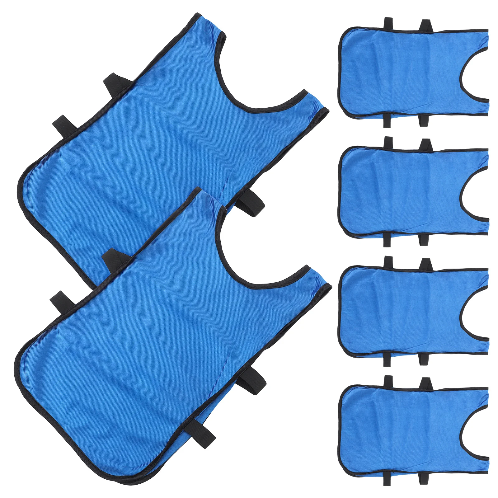 

6 шт. детский красный футбольный жилет, дышащий тренировочный жилет для тренировок, легкий футбольный тренировочный жилет