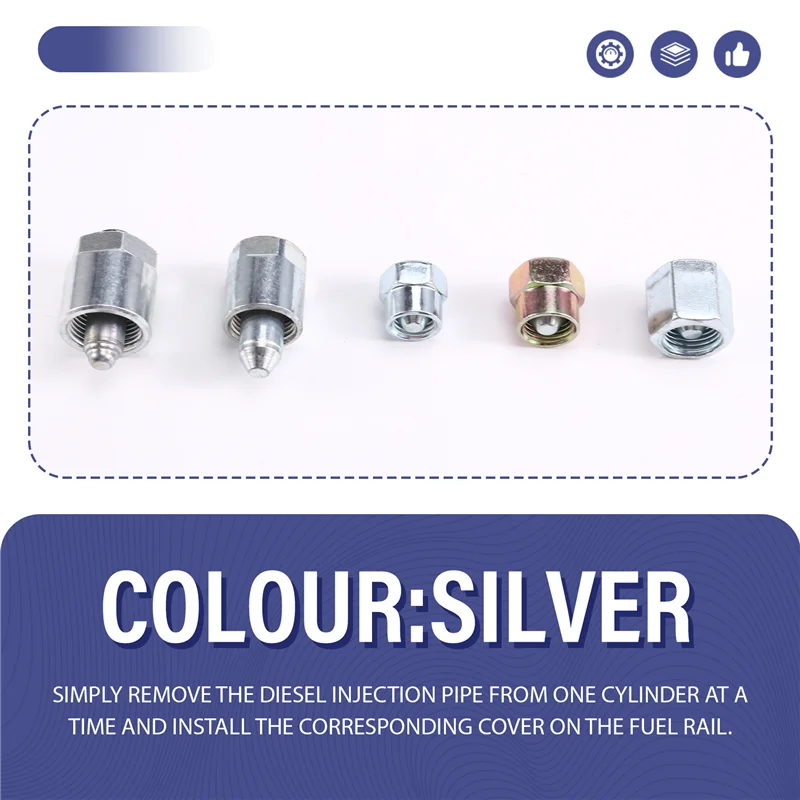 

Kit Of 10810 Fuel Injector Block-Off Caps For Cummins Duramax Diesel Common Rail System