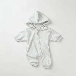 Infant Baby Girl Boy Bodysuit Spring Autumn  Hooded Jumpsuit  Newborns Cotton Casual Kids Clothes Girls 0-24M  Baby Girl Romper