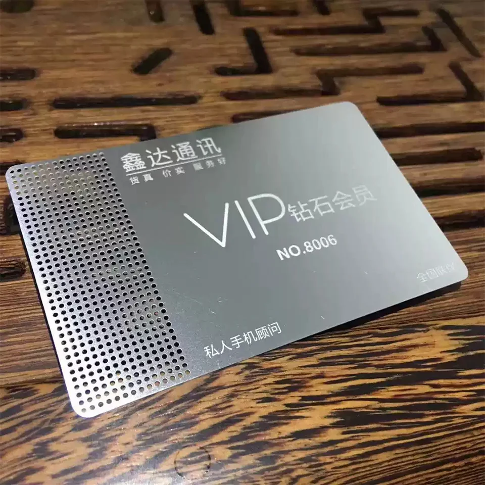 Customized stainless steel VIP credit printing business card, business gold, visiting name, metal business card