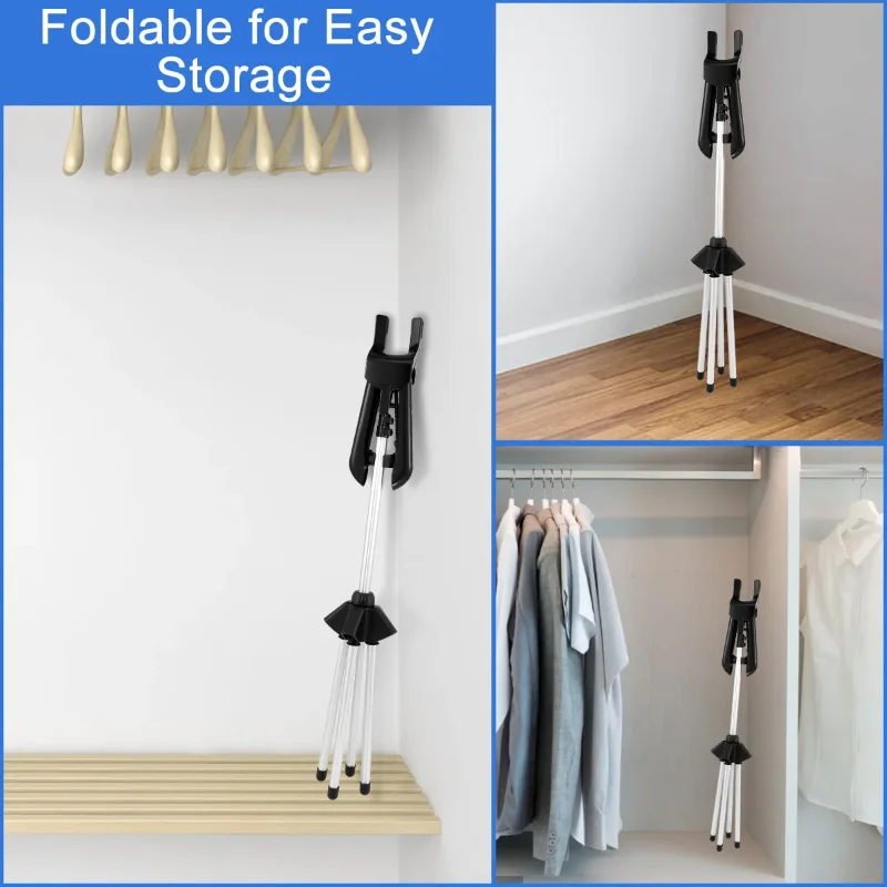 Steamer Stand Telescopic Garment Steamer Rack Height Adjustable Garment Foldable Standing Garment Hanger for Steaming Clothes