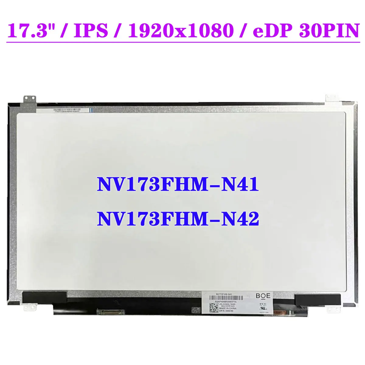 

17,3-дюймовый NV173FHM-N41 NV173FHM-N42 IPS 72% NTSC матричный экран для ноутбука Dell Alienware 17R2 R3 R4 R5 EDP 30-контактная ЖК-панель