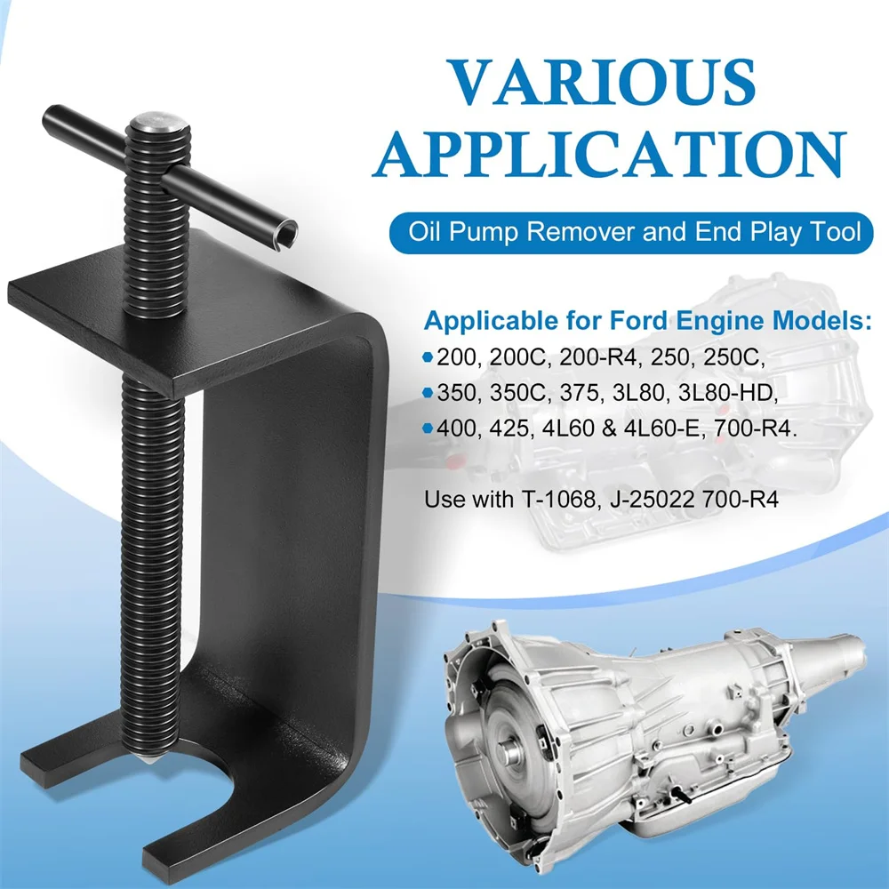 Oil Pump Remover & End Play Transmission Checking Fixture Tool for Ford 200 200C 200-R4 250 250C 350 350C 375 400 3L80 3L80-HD