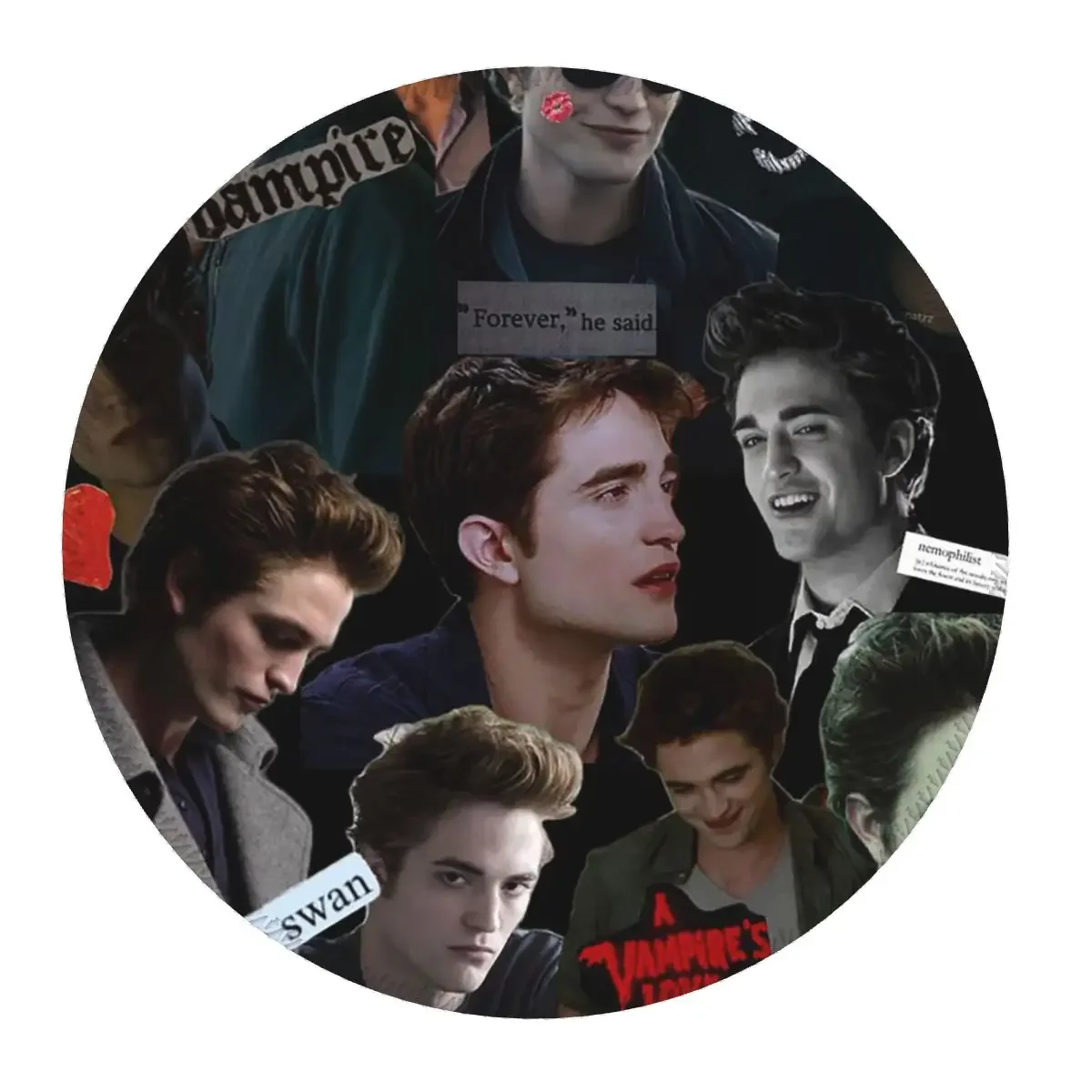 Edward Cullen Twilight Round Mouse Pad Computer Keyboard Mouse Mat Gamer PC Desk Mat Office Table Mats