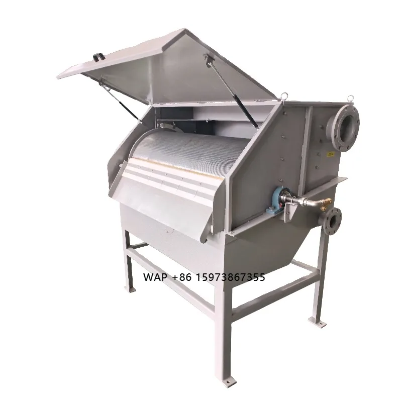 Stainless Steel Precoated Koi Pond Rotary Drum Vacuum Filter Bellow PLC Controlled High Capacity 1 Year Warranty