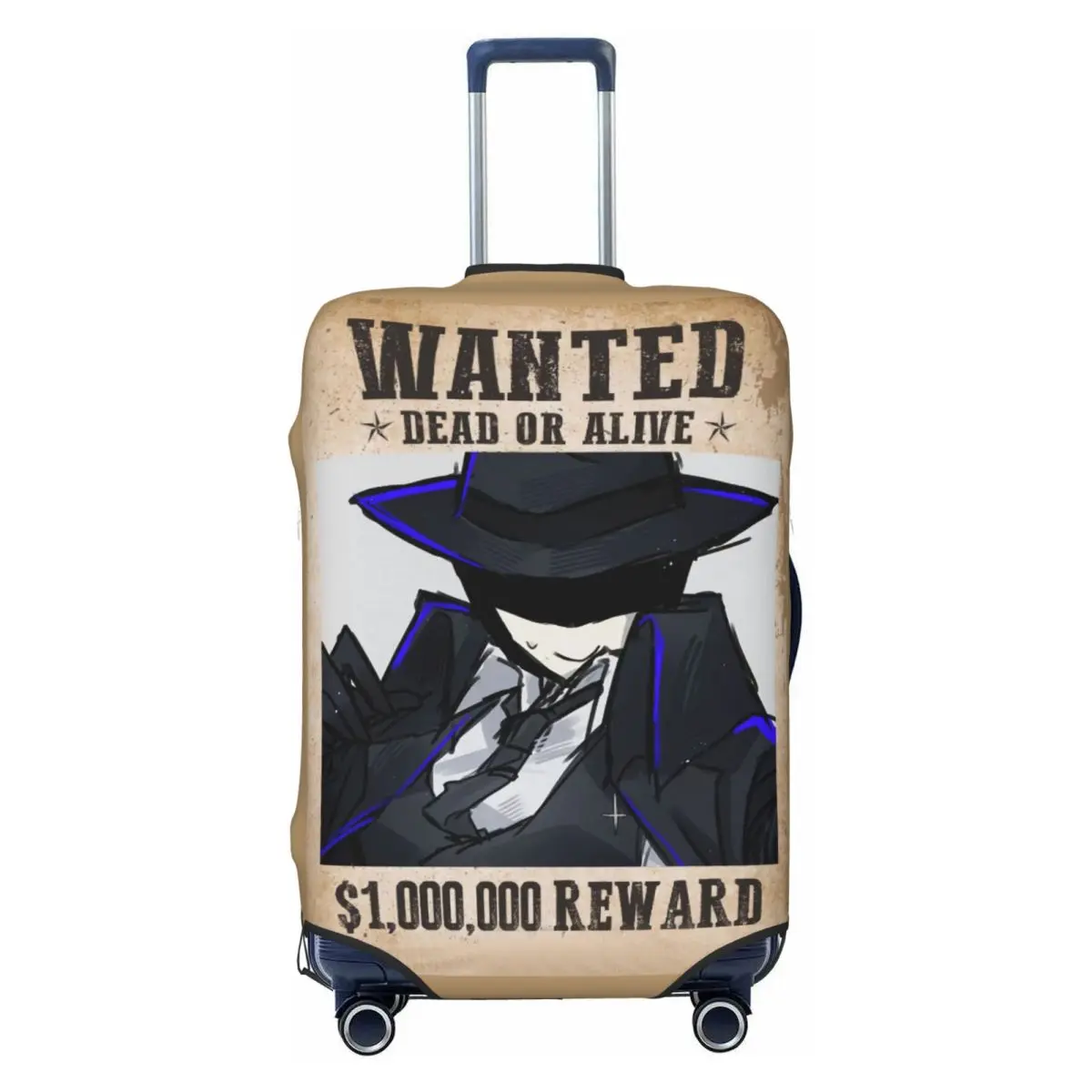 Forsaken Mafioso Wanted Poster Suitcase Cover Holiday Strectch Luggage Supplies Cruise Trip Protection