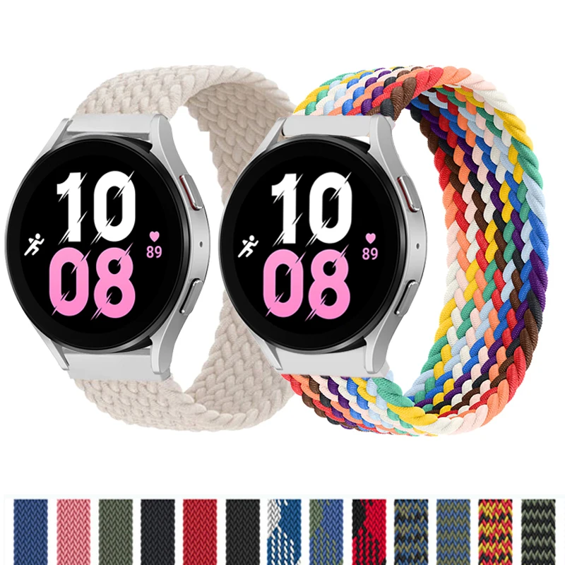 20 mm/22 mm geflochtenes Solo-Loop-Armband für Samsung Galaxy Watch 4/5/6/pro 44 mm/40 mm/classic strap 46 mm/42 mm/active 2/Gear S3 Armband