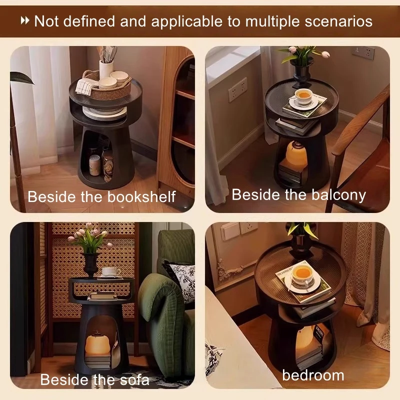 

Retro bedside table, bedroom, minimalist bedside cabinet, metal storage rack, cat's nest, dog's nest