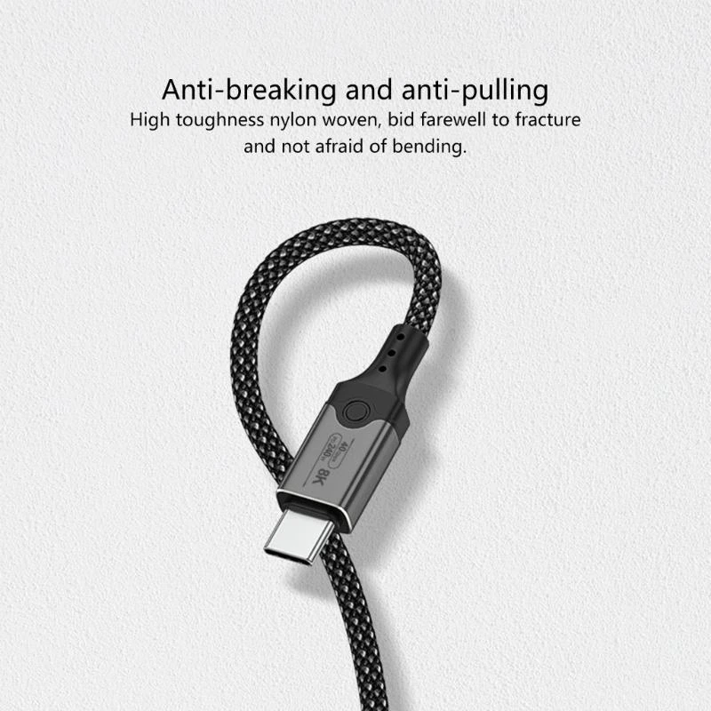 40Gbps USB4 Compatible Cable 40Gbps Data 240W Power Delivery, 8K60hz Display