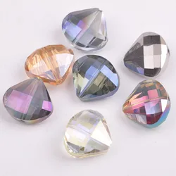 5pcs Scallop Shape 20x18mm Faceted Crystal Glass Loose Beads For Jewelry Making DIY Crafts Findings Beading Supplies
