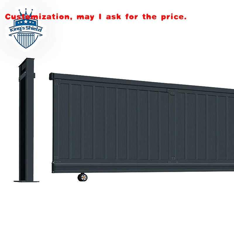 custom.Fashion Exterior Door and Fence Automatic Folding up Aluminum Sliding Gate